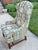 Baker Furniture Company 1950s Neoclassical Upholstered Wingback Chair For Sale - Image 4 of 11