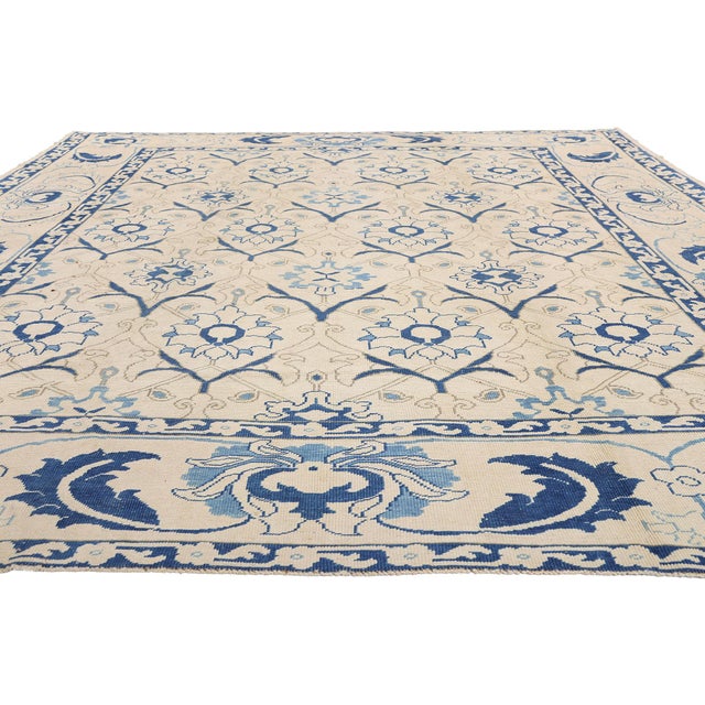 Chinoiserie Antique Turkish Oushak Rug, 09'06 X 12'03 For Sale - Image 3 of 10