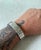 Early 20th Century Antique Sterling Silver Etched Design Art Deco Bracelet For Sale - Image 5 of 5
