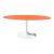 Mid-Century Tulip Dining Table Attributed to Eero Saarinen for Knoll W/ Orange Laminate Top For Sale