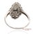 Vintage Platinum (950) Natural Diamond Old Cut Ring, Size 8 For Sale - Image 4 of 13