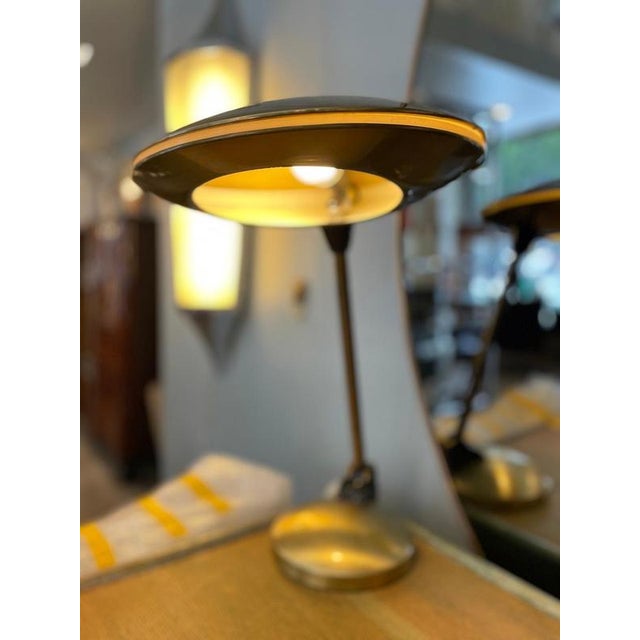 1950s Vintage Brass Table Lamp, 1950s For Sale - Image 5 of 10