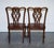 James Phillips Chippendale Claw & Ball Side Dining Desk Leather Chairs, 1890s For Sale - Image 17 of 18