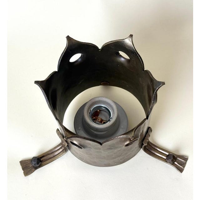 1960s Hand-Hammered Brass Ceiling Light, 1960s For Sale - Image 5 of 18