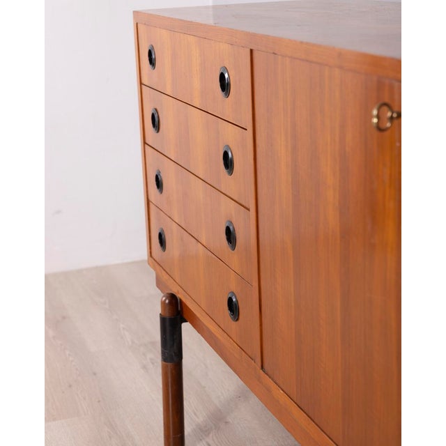 1960s Vintage Italian Teak Wood Sideboard, 1960s For Sale - Image 5 of 18