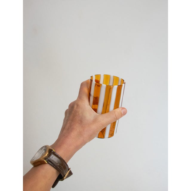 Italian Tequila Glasses by Mariana Iskra for Ribes Studio, Set of 6 The harmony of the reeds spaced regularly by expert...