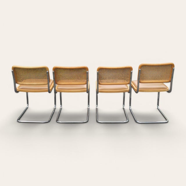 Marcel Breuer 1970s Set of Four Cesca Dining Chairs, Attributed to Marcel Breuer For Sale - Image 4 of 12