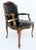 Italian Vintage Italian Chateau d'Ax Leather Armchairs With Brass Nailhead Details, Pair For Sale - Image 3 of 12