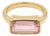 18k Yellow Gold 3.3 Caret Tourmaline Signet Ring, Size 6.5 For Sale