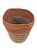 Handwoven Indian Seagrass Basket in Terracotta, Natural & Indigo Accents For Sale - Image 4 of 7