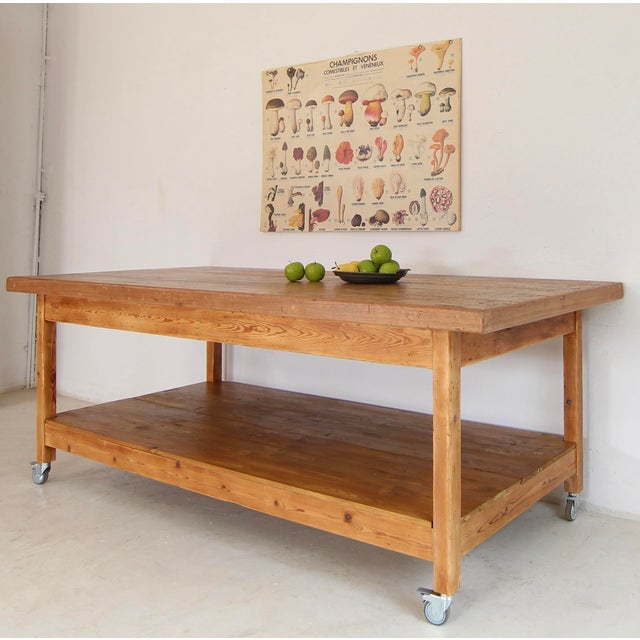 Large Vintage Worktable, 1930s For Sale - Image 4 of 18