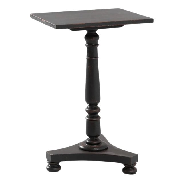 1900s British Wood Patinated Side Table For Sale