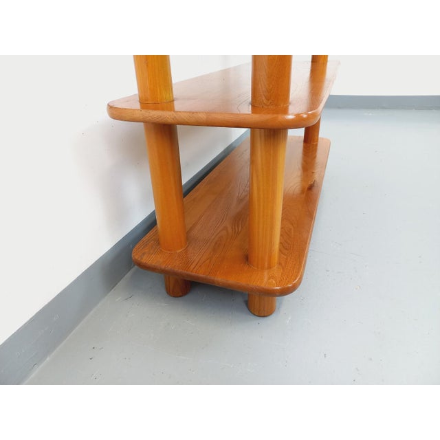 Wood Vintage Elm Bookcase Shelf, 1980s For Sale - Image 7 of 17
