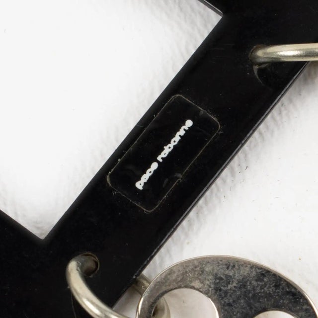 Paco Rabanne Paris Futuristic Chrome and Enamel Necklace For Sale - Image 10 of 10