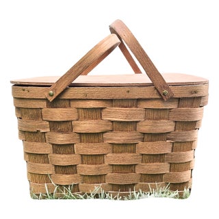 Double Decker Picnic Basket For Sale
