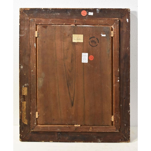 Henri-Charles Angéniol, Young Woman Reading, Oil on Wood, 20th Century, Framed For Sale - Image 8 of 9