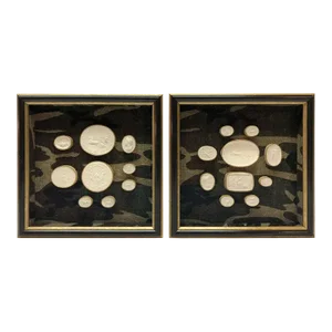 Pair of Antique 19th Century Framed Intaglios