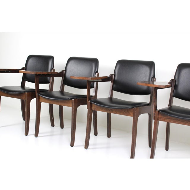 Chairs with Tables, 1980s, Set of 8 For Sale - Image 9 of 18