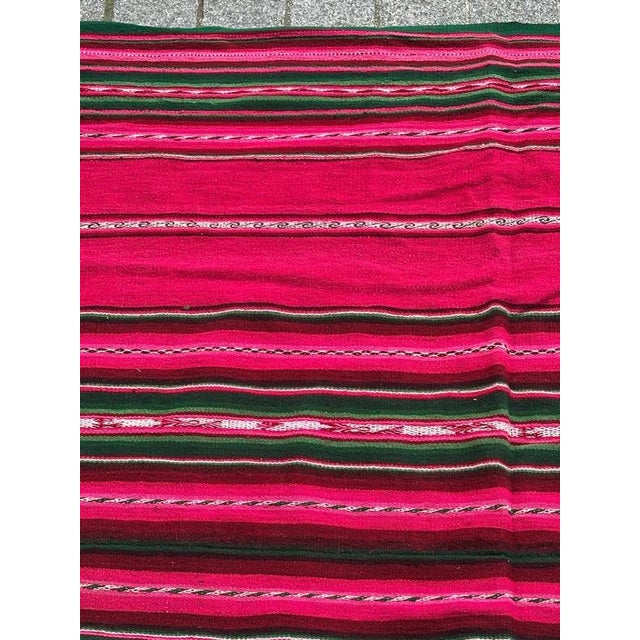 Vintage South American Andean Peruvian Manta Cloth Kilim Weaving, 1950s For Sale - Image 12 of 18
