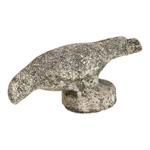 Vintage German Concrete Pigeon Garden Statue For Sale