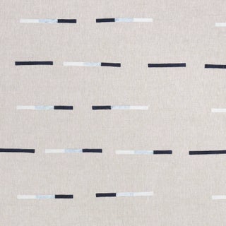 Schumacher x Caroline Z Hurley Overlapping Dashes Fabric in Navy For Sale