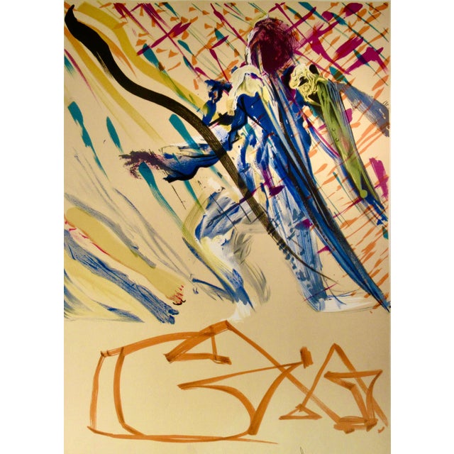 This artwork titled, "l'Arcangelo (The Archangel)" from the suite, "lLes Vitaux" 1973 is an original colors lithograph on...