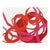 Contemporary abstract geometric painting by Houston-based artist Holland Geibel. The work features layers of pink and red...