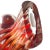 Red Vintage Murano Red Orange White Gold Flecks Italian Art Glass Flat Fish Figure Sculpture Paperweight For Sale - Image 8 of 11