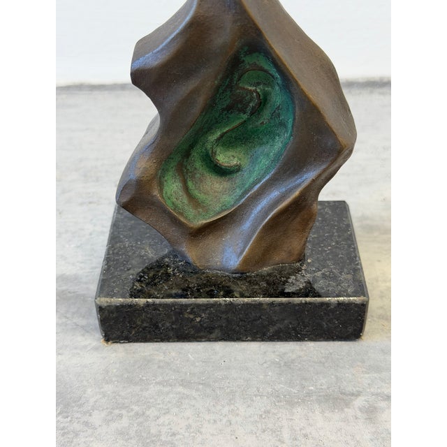Mid-Century Brazilian Modern Abstract Bronze Sculpture on Granite Base, 1960s For Sale - Image 12 of 12