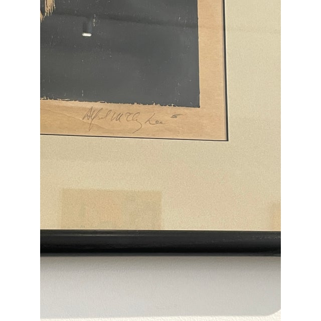 Paper Framed Portrait of a Woman, Signed Artist's Proof Relief Print For Sale - Image 7 of 11