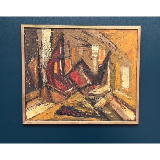 Kenneth Larsson, Composition, 1960s, Oil on Panel For Sale - Image 10 of 18