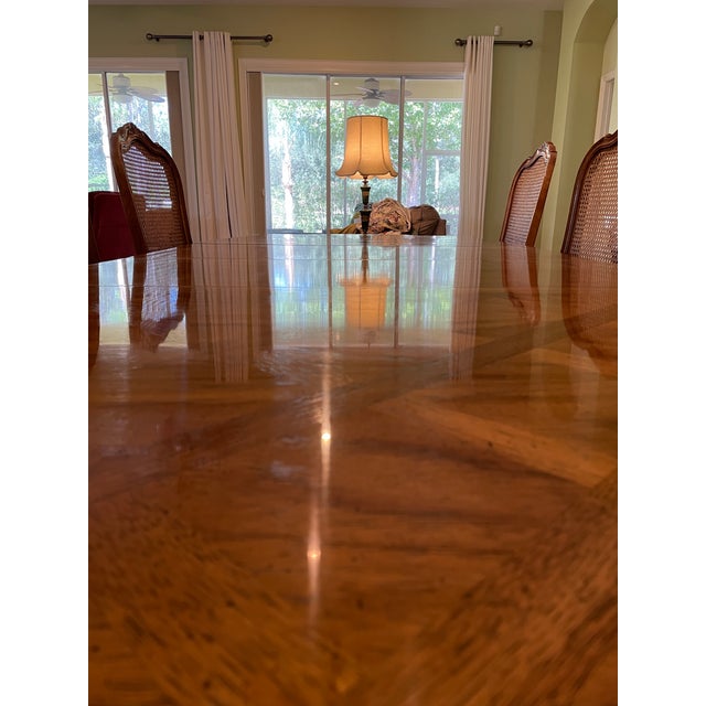 French Provincial Extendable Dining Table & 6 Chairs For Sale - Image 14 of 16