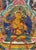 Antique 19th Century Tibetan Manjushri Thangka – Bodhisattva of Wisdom in Custom Silver Gilt Frame For Sale - Image 9 of 18