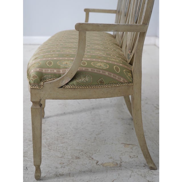Adams Style Paint Decorated Triple Back Settee For Sale In Philadelphia - Image 6 of 18