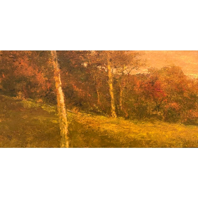 An Autumn Memory by Shawn Krueger | Oil on linen panel Autumn landscape with trees and foliage. For Sale