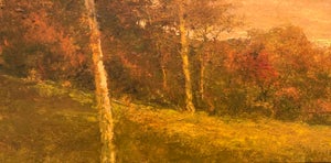 An Autumn Memory by Shawn Krueger | Oil on linen panel Autumn landscape with trees and foliage.