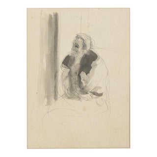 António Carneiro, Figure, Mixed Media on Paper For Sale