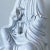 White Antique Large Chinese Seated Kwan Yin Figure on Lotus in Blanc De Chine Glaze For Sale - Image 8 of 11