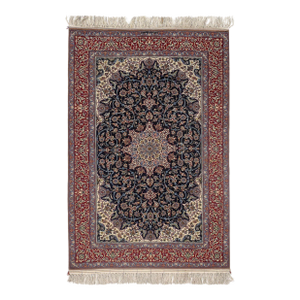 Pasargad DC Navy Enteshari Korker Wool & Silk Rug