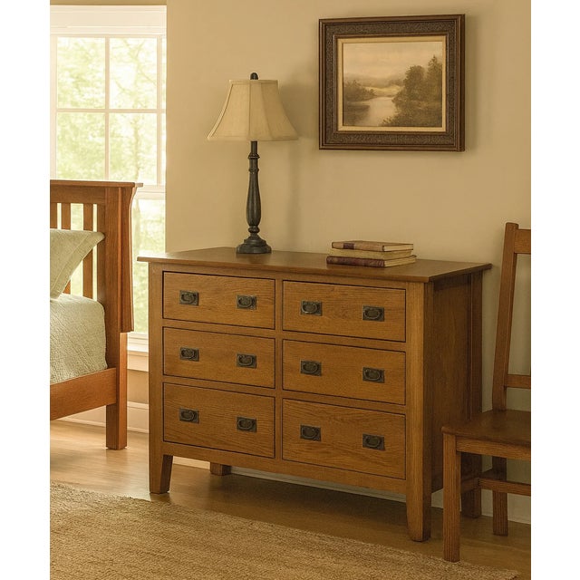 Mission 6 Drawer Dresser - Michael's Cherry For Sale In Chicago - Image 6 of 8