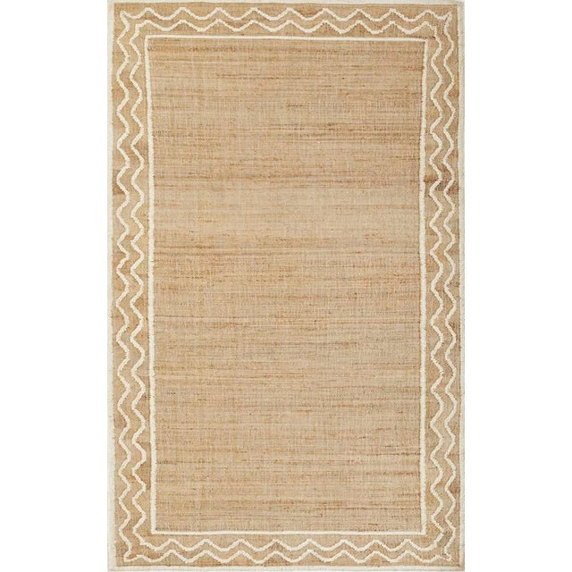 Erin Gates by Momeni Orchard Ripple Natural Hand Woven Wool and Jute Area Rug 10' X 14' For Sale