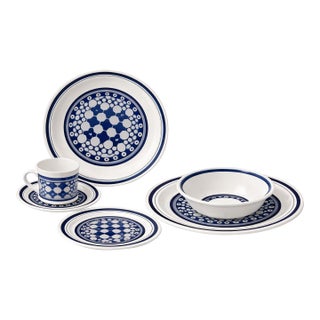 1970s Royal Doulton Tangiers 6-Piece Place Setting Stoneware Excellent Condition - Set of 6 For Sale