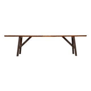 Fir Console Table with Cedar Wood Top For Sale