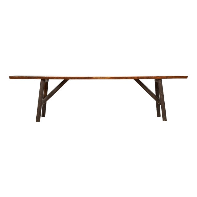 Fir Console Table with Cedar Wood Top For Sale