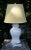 Large Off White Lamp Yellow Fabric Lampshade For Sale - Image 10 of 11