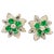 2.5Ct Natural Zambian Emerald & 1.75 Ct Diamond & Rose cut Diamond Earring 18KG For Sale - Image 15 of 18