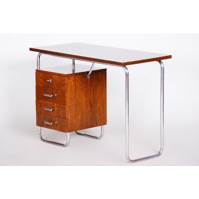1930s Oak Writing Desk from Robert Slezak, 1930s For Sale - Image 5 of 15
