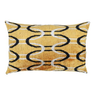 Contemporary Multi Color Velvet Throw Pillow & Down Insert For Sale