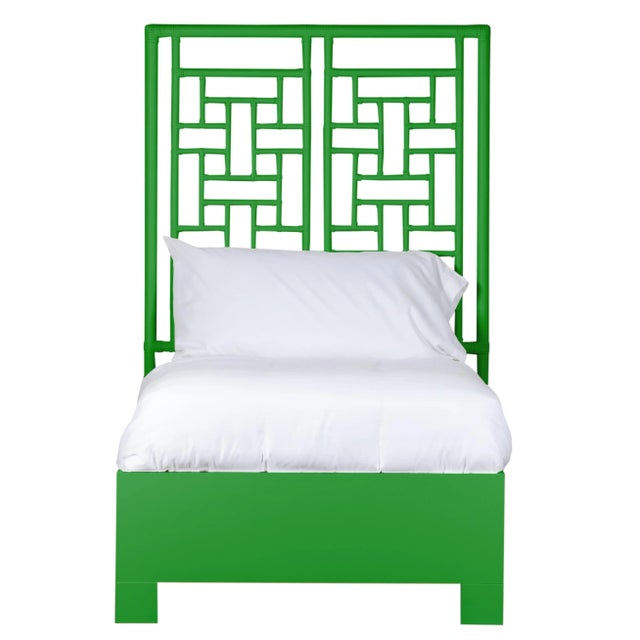 Coastal Ohana Bed Twin - Bright Green For Sale - Image 3 of 3