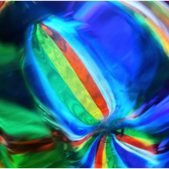 Mid 20th Century Mid Century Oggetti Italian Art Glass Venini Murano Rainbow Adventurene For Sale - Image 5 of 10
